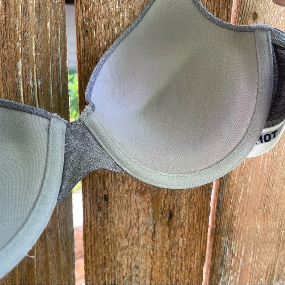 TOMMY HILFIGER Women’s Gray Push Up T Shirt Underwire Bra Size 36C - Picture 9 of 10